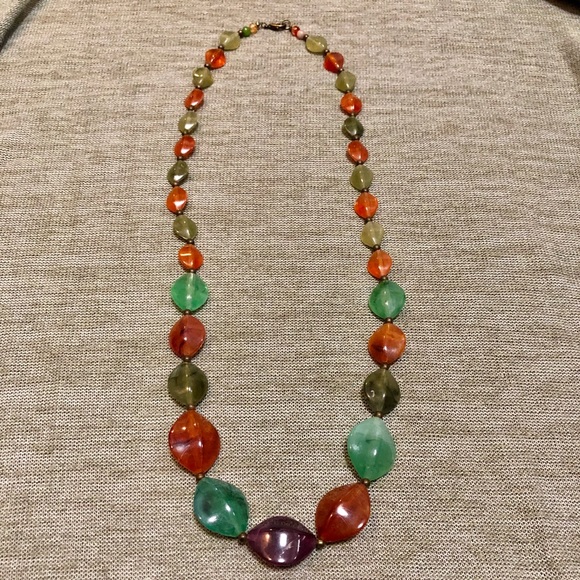 Boho Chunky Beaded Necklace - Picture 2 of 4